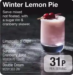 Booker Wholesale Winter Lemon Pie offer