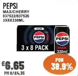 Bestway Pepsi max cherry offer