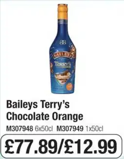 Booker Wholesale Baileys terry's chocolate orange offer