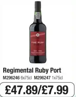 Booker Wholesale Regimental ruby port offer