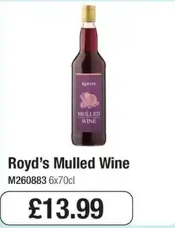 Booker Wholesale Royd's Mulled Wine offer
