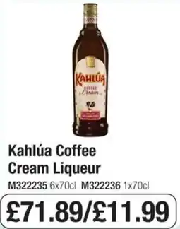 Booker Wholesale Kahlúa coffee cream liqueur offer