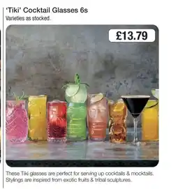 Booker Wholesale 'Tiki' Cocktail Glasses 6s offer