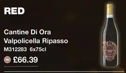 Booker Wholesale Cantine Di Ora Valpolicella Ripasso offer