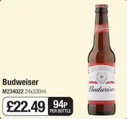 Booker Wholesale Budweiser offer