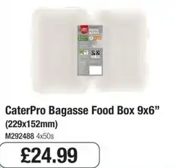 Booker Wholesale CaterPro Bagasse Food Box offer