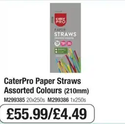 Booker Wholesale CaterPro paper straws offer