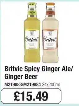 Booker Wholesale Britvic spicy ginger ale ginger beer offer