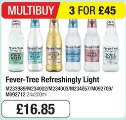 Booker Wholesale Fever-Tree Refreshingly Light offer