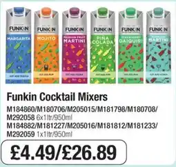 Booker Wholesale Funkin cocktail mixers offer