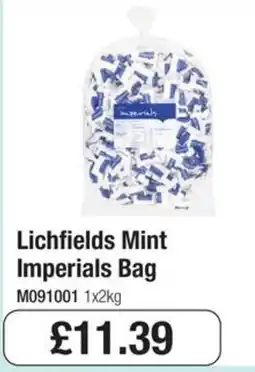 Booker Wholesale Lichfields mint imperials offer