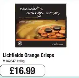 Booker Wholesale Lichfields orange crisps offer
