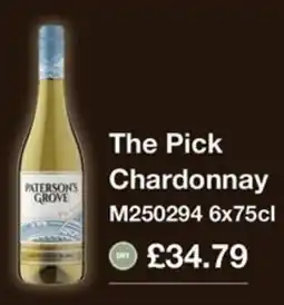 Booker Wholesale Paterson's Grove Chardonnay offer