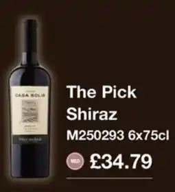 Booker Wholesale Casa Solis Shiraz offer