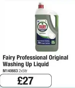 Booker Wholesale Fairy Professional Original Washing Up Liquid offer