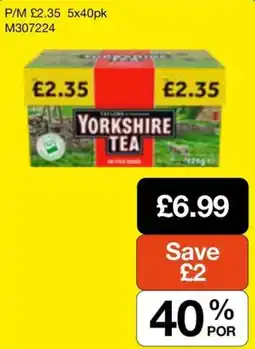 Booker Wholesale Yorkshire tea offer