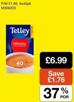 Booker Wholesale Tetley original offer