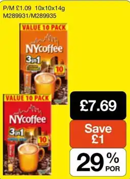 Booker Wholesale Nycoffee 3in1 offer