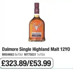 Booker Wholesale Dalmore single highland malt offer