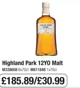 Booker Wholesale Highland Park Malt offer