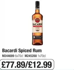 Booker Wholesale Bacardi spiced rum offer
