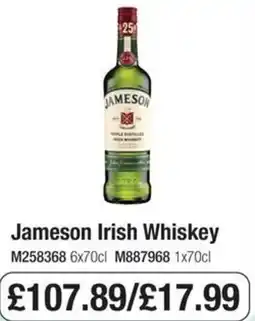 Booker Wholesale Jameson Irish Whiskey offer