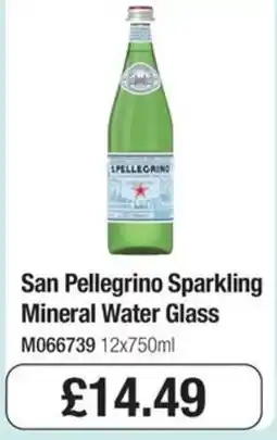 Booker Wholesale San Pellegrino sparkling mineral water glass offer