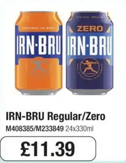 Booker Wholesale Irn-bru regular/zero offer
