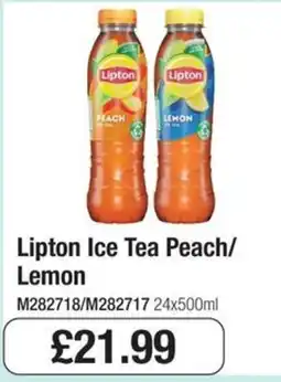 Booker Wholesale Lipton ice tea peach/lemon offer