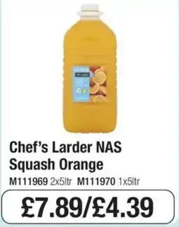 Booker Wholesale Chef's Larder NAS Squash Orange offer
