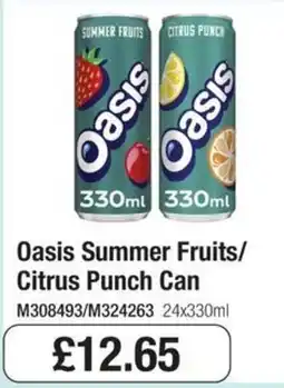 Booker Wholesale Oasis summer fruits/ citrus punch can offer