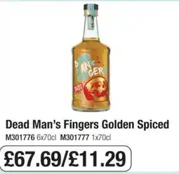 Booker Wholesale Dead Man's Fingers Golden Spiced offer