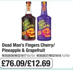 Booker Wholesale Dead Man's Fingers Cherry Pineapple & Grapefruit offer