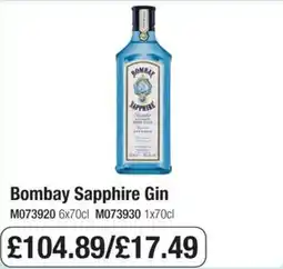 Booker Wholesale Bombay Sapphire Gin offer