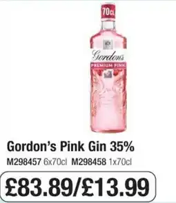 Booker Wholesale Gordon's Pink Gin offer