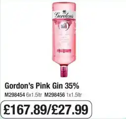 Booker Wholesale Gordon's Pink Gin offer