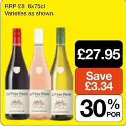 Booker Wholesale La Pinte Piere wine offer