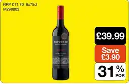 Booker Wholesale Trivento merlot offer