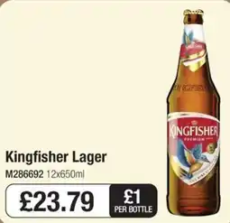 Booker Wholesale Kingfisher lager offer