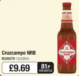 Booker Wholesale Cruzcampo nrb offer