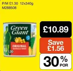 Booker Wholesale Green Giant original offer