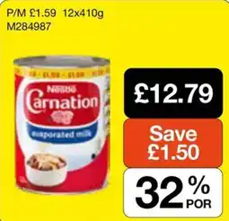 Booker Wholesale Nestle carnation evaporated milk offer