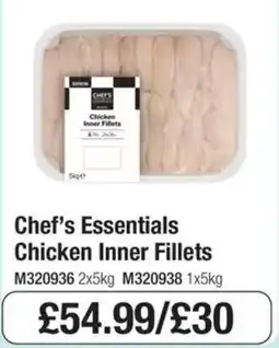 Booker Wholesale Chef's Essentials Chicken Inner Fillets offer