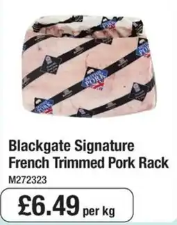 Booker Wholesale Blackgate signature french trimmed pork rack offer