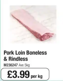 Booker Wholesale Pork Loin Boneless & Rindless offer
