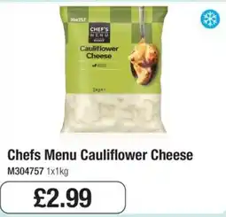 Booker Wholesale Chefs Menu Cauliflower Cheese offer