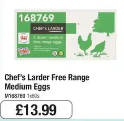 Booker Wholesale Chef's Larder medium eggs offer