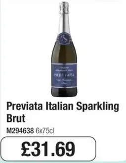Booker Wholesale Previata italian sparkling brut offer