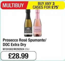 Booker Wholesale Prosecco Rosé Spumante offer