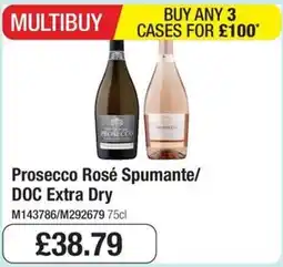 Booker Wholesale Prosecco Rosé Spumante offer